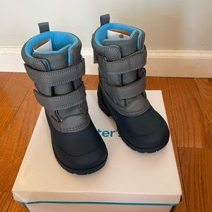Toddler Boys Deltha Snow Blue/Gray Boots, Size 10